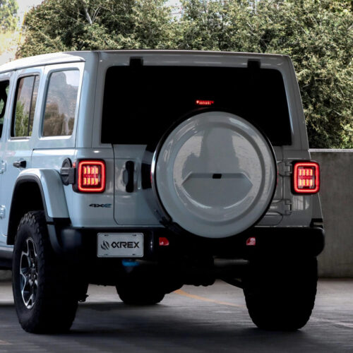 Alternative view of AlphaRex 18-25 Jeep Wrangler JL NOVA-Series Prismatic LED Tail Lights Black-Red