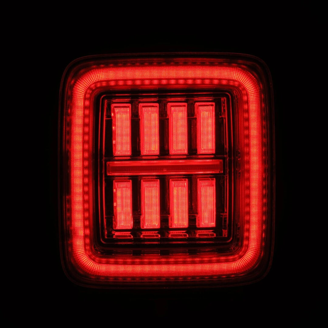 AlphaRex 18-25 Jeep Wrangler JL NOVA-Series Prismatic LED Tail Lights Clear (6)