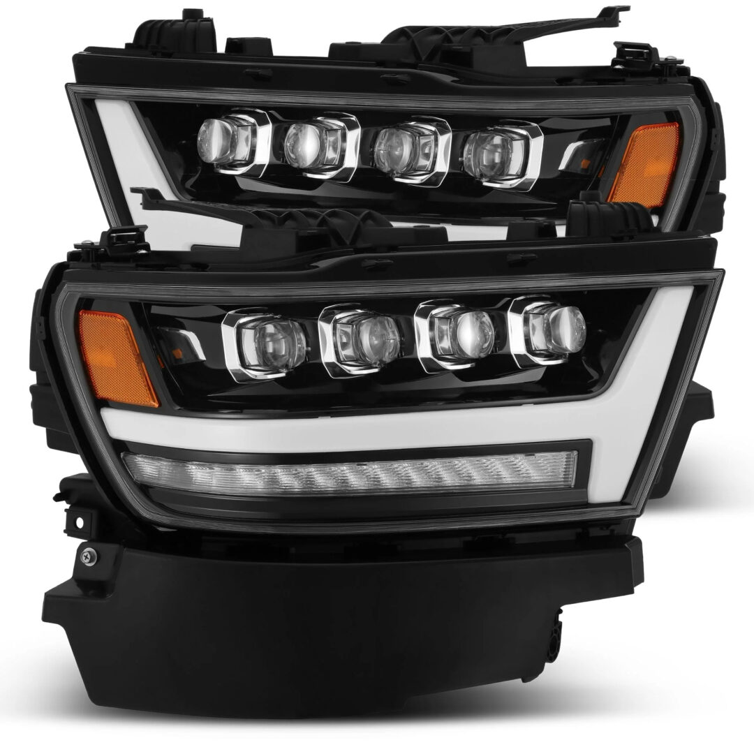 AlphaRex 19-24 Ram 1500 NOVA-Series LED Projector Headlights Jet Black (1)