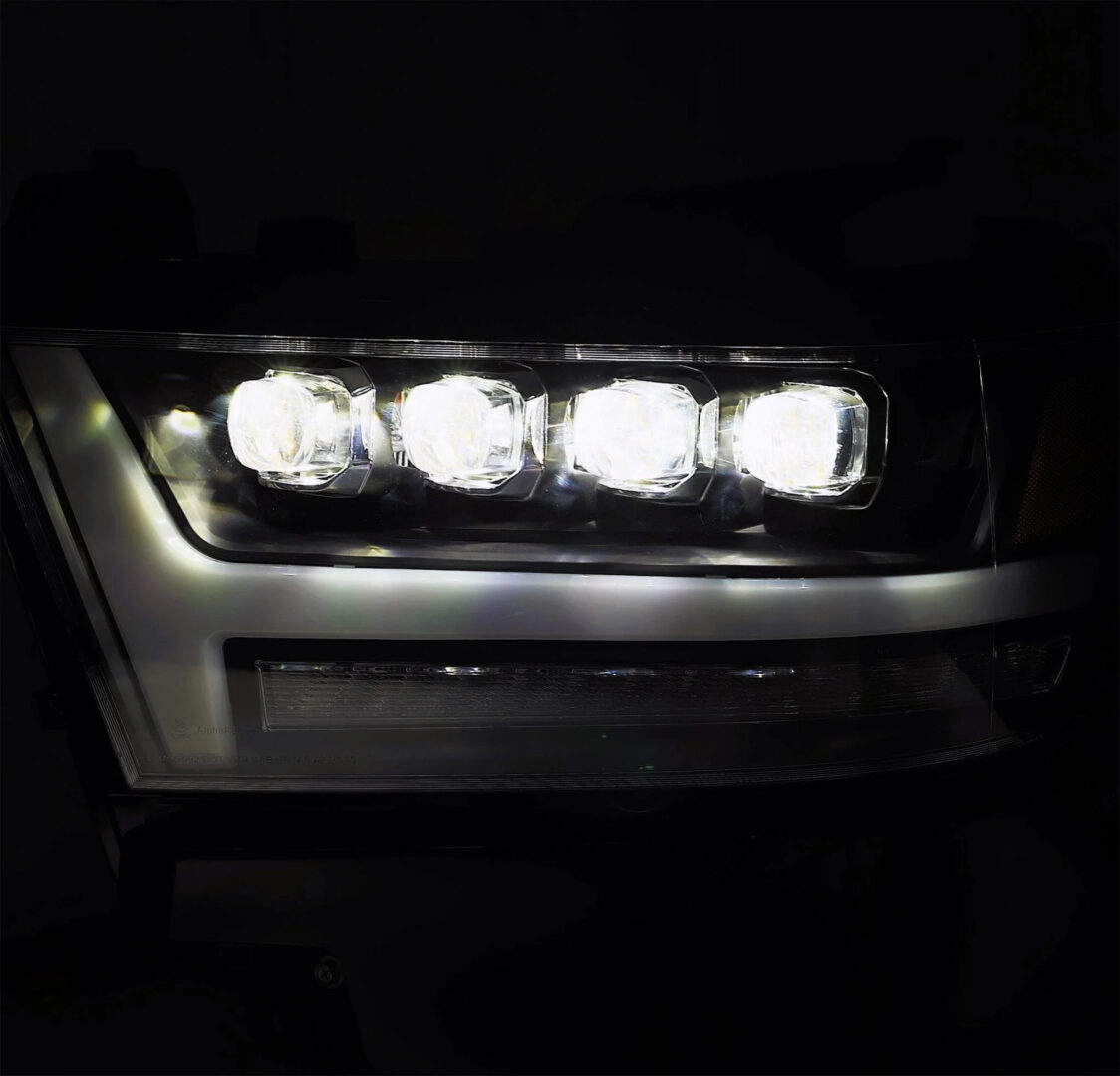 AlphaRex 19-24 Ram 1500 NOVA-Series LED Projector Headlights Jet Black (4)
