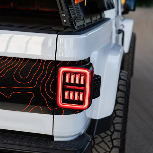 Alternative view of AlphaRex 19-25 Jeep Gladiator JT NOVA-Series Prismatic LED Tail Lights Alpha-Black (ETA late Nov)