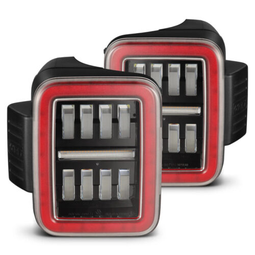 AlphaRex 19-25 Jeep Gladiator JT NOVA-Series Prismatic LED Tail Lights Black-Red