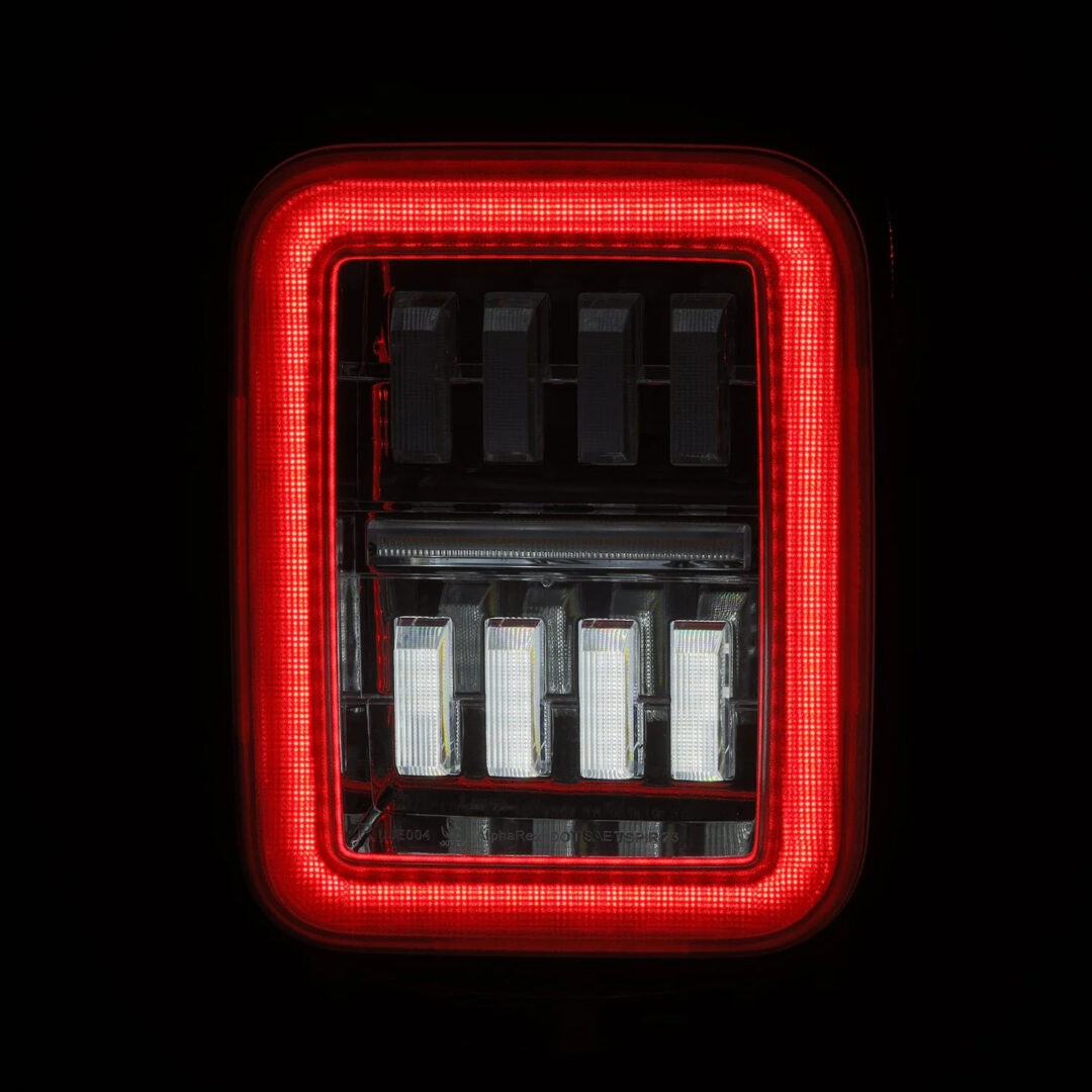 AlphaRex 19-25 Jeep Gladiator JT NOVA-Series Prismatic LED Tail Lights Chrome (10)