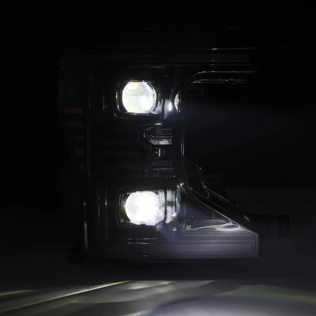 AlphaRex 20-22 Ford Super Duty LUXX-Series LED Projector Headlights Alpha-Black (1)