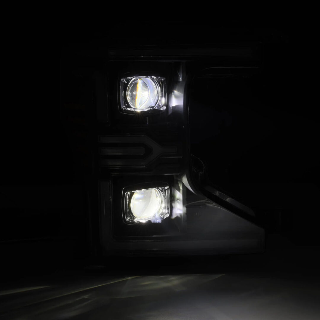 AlphaRex 20-22 Ford Super Duty LUXX-Series LED Projector Headlights Black (5)