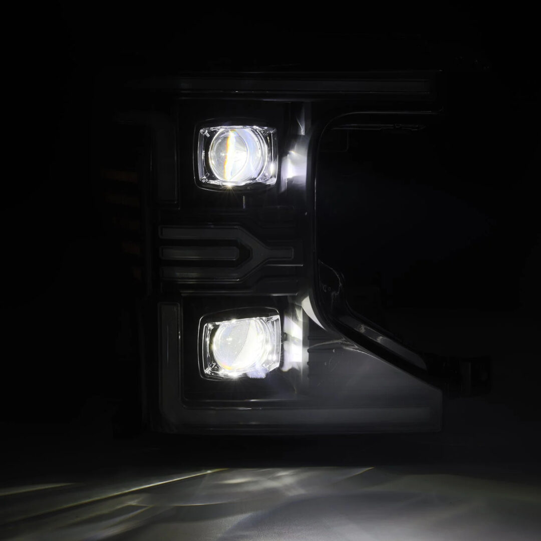 AlphaRex 20-22 Ford Super Duty LUXX-Series LED Projector Headlights Black (6)