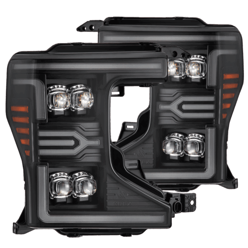 AlphaRex 20-22 Ford Super Duty NOVA-Series LED Projector Headlights Black