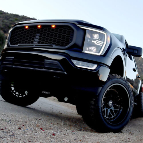 Alternative view of AlphaRex 21-23 Ford F150 / 21-23 Ford F150 Raptor LUXX-Series LED Projector Headlights Alpha-Black (ETA late Oct)