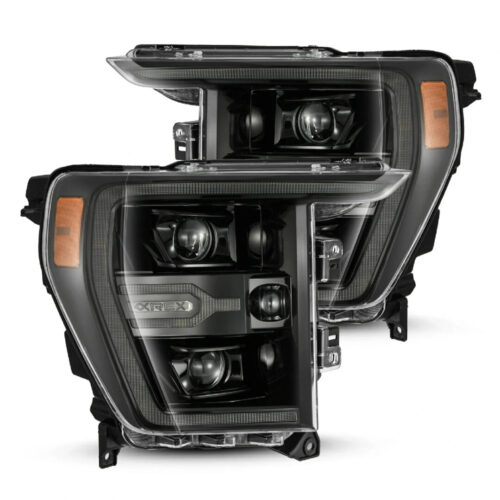 AlphaRex 21-23 Ford F150 / 21-23 Ford F150 Raptor LUXX-Series LED Projector Headlights Alpha-Black (ETA late Oct)