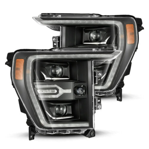 AlphaRex 21-23 Ford F150 / 21-23 Ford F150 Raptor LUXX-Series LED Projector Headlights Black (ETA early Dec)