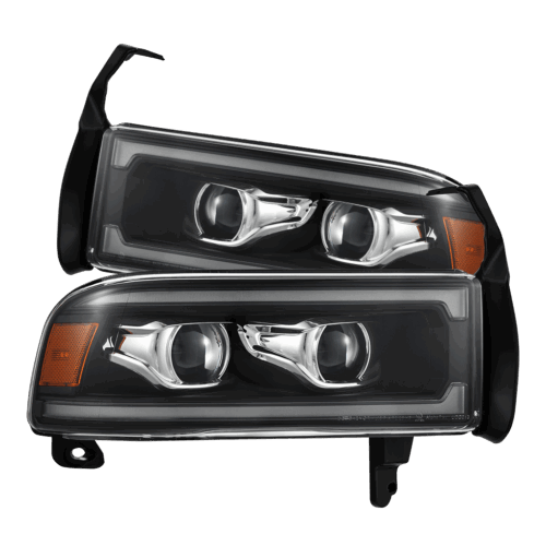 AlphaRex 94-01 Dodge Ram 1500/94-02 Ram 2500/3500 LUXX-Series LED Headlights Black (ETA late Oct)