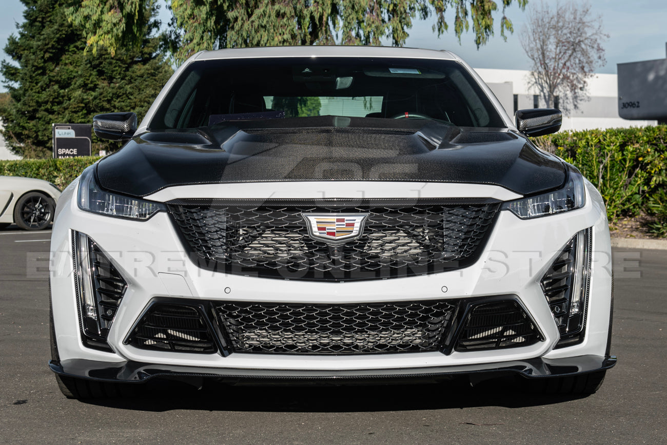 EOS 2020-Up Cadillac CT5-V Blackwing Sedan Front Lip Splitter-Carbon Fiber (2)