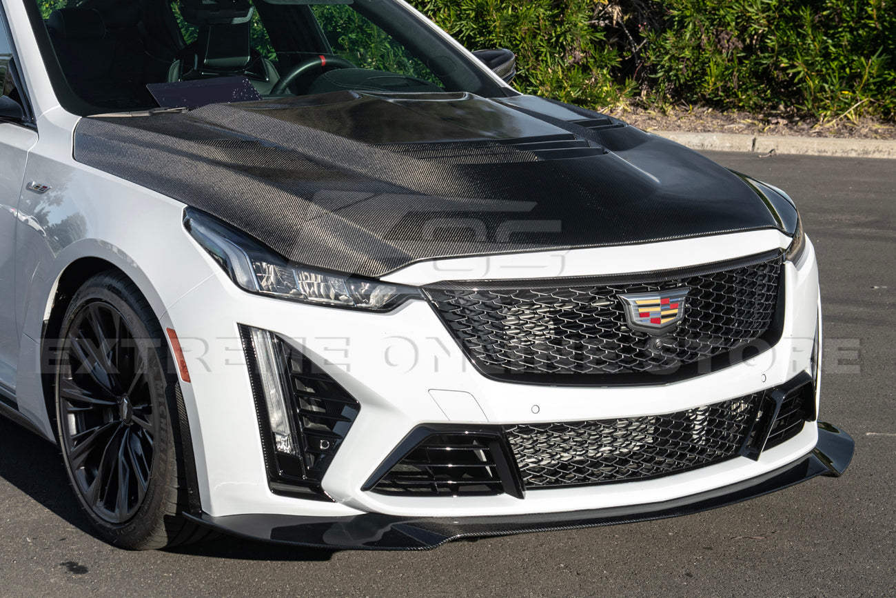 EOS 2020-Up Cadillac CT5-V Blackwing Sedan Front Lip Splitter-Carbon Fiber (7)