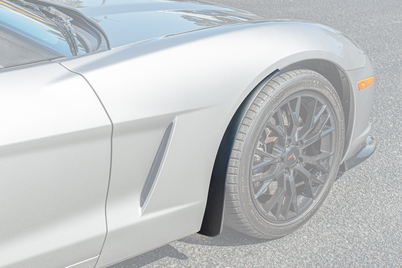EOS Chevrolet Corvette C6 Base Front Guards Mud Flaps Front Matte Black (14)