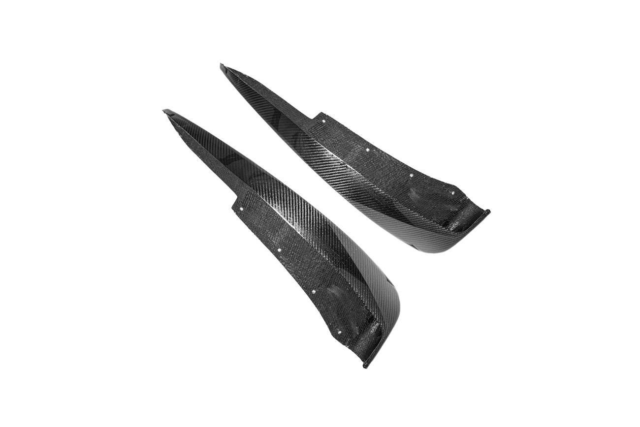 EOS Chevrolet Corvette C6 Base Front & Rear Splash Guards Mud Flaps Front Carbon Fiber (3)