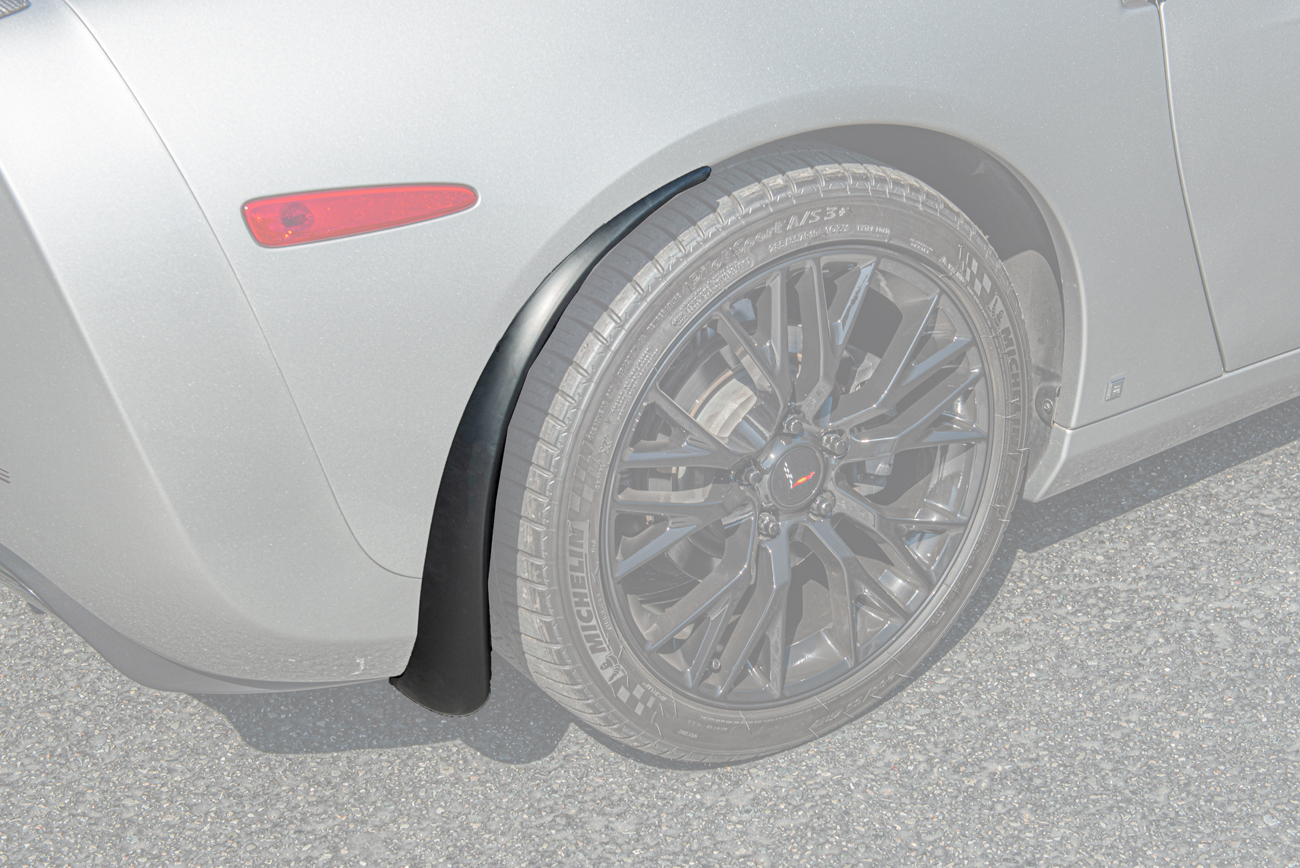 EOS Chevrolet Corvette C6 Base Rear Splash Guards Mud Flaps Rear Matte Black (25)