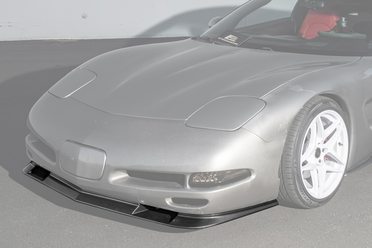 EOS Corvette C5 ZR1 Extended Front Splitter Lip Hydro-Dipped Carbon Fiber (1)