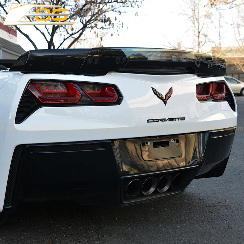 EOS Corvette C7 Wickerbill Rear Spoiler Extension (Dark Tinted) (5)