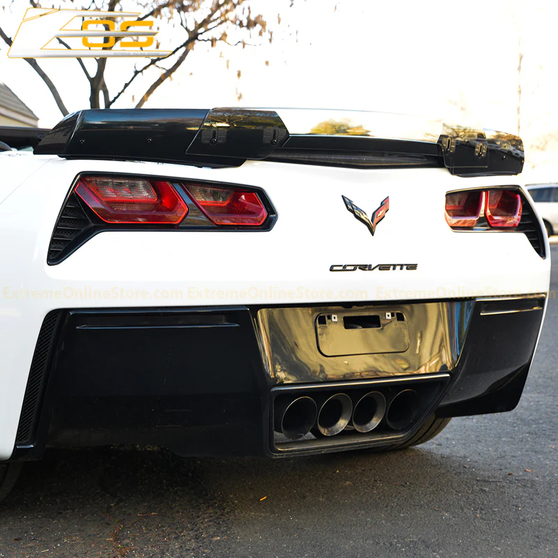 EOS Corvette C7 Wickerbill Rear Spoiler Extension (Light Tinted) (1)