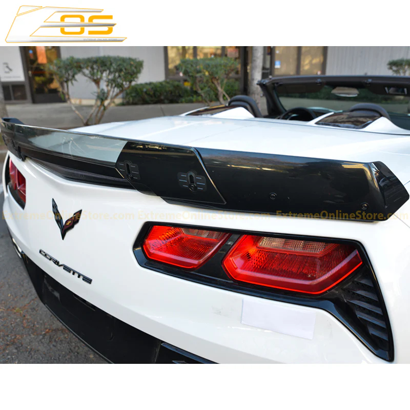 EOS Corvette C7 Wickerbill Rear Spoiler Extension (Light Tinted) (2)