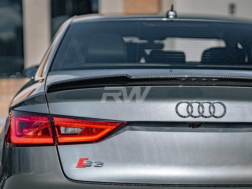 RW Carbon Audi 8V A3S3RS3 Carbon Fiber Trunk Spoiler (3)