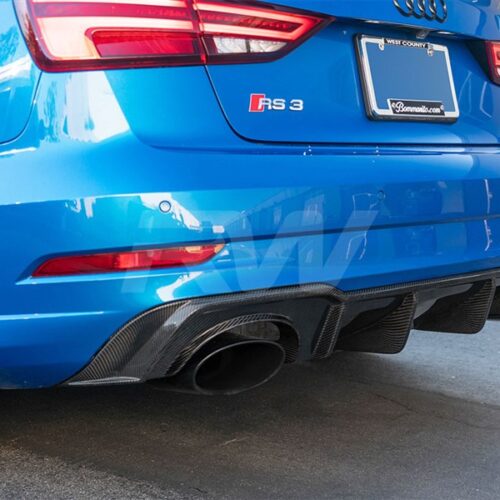 RW Carbon Audi 8V RS3 Carbon Fiber Rear Diffuser