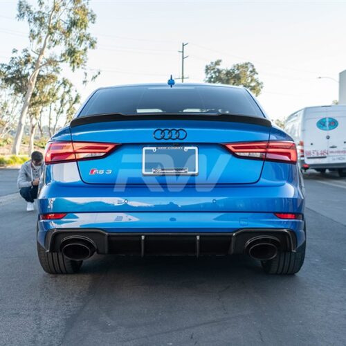 Alternative view of RW Carbon Audi 8V RS3 Carbon Fiber Rear Diffuser