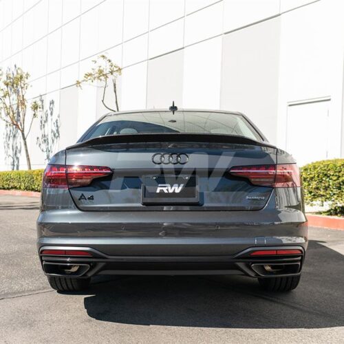 Alternative view of RW Carbon Audi B9 A4 S4 Carbon Fiber Trunk Spoiler