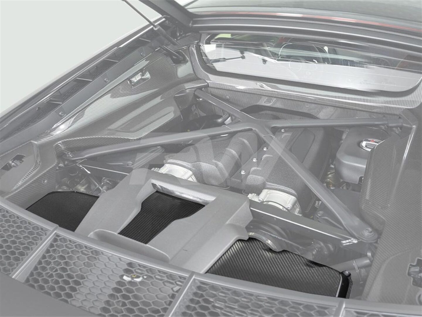 RW Carbon Audi R8 4S Carbon Fiber Engine Bay Trim