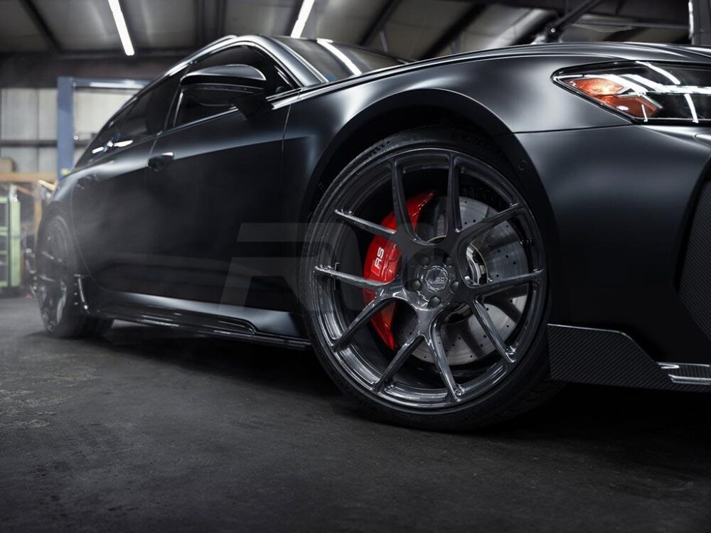 RW Carbon Audi RS6 RS7 C8 Carbon Fiber Side Skirt Extensions (2)