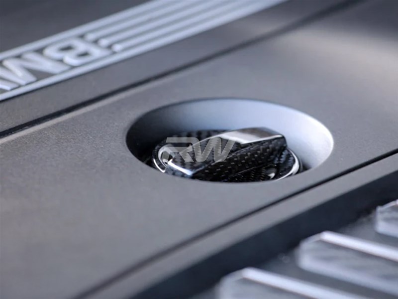 RW Carbon BMW Carbon Fiber Competition Oil Cap Covers_2