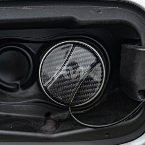 Alternative view of RW Carbon BMW Carbon Fiber Fuel Cap Cover