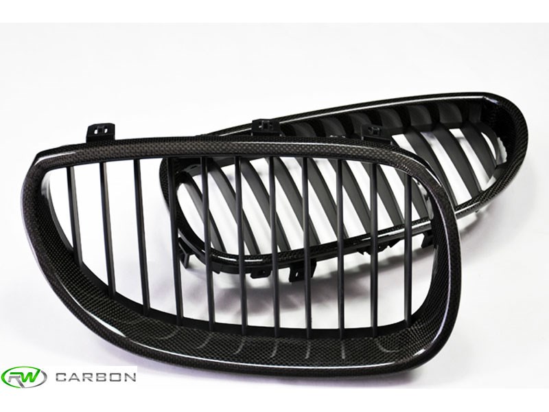 RW-Carbon-BMW-E60-E61-Carbon-Fiber-Kidney-Grilles-1
