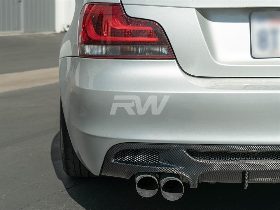 RW Carbon BMW E82 E88 Perf. Style Carbon Fiber Diffuser - Image 2