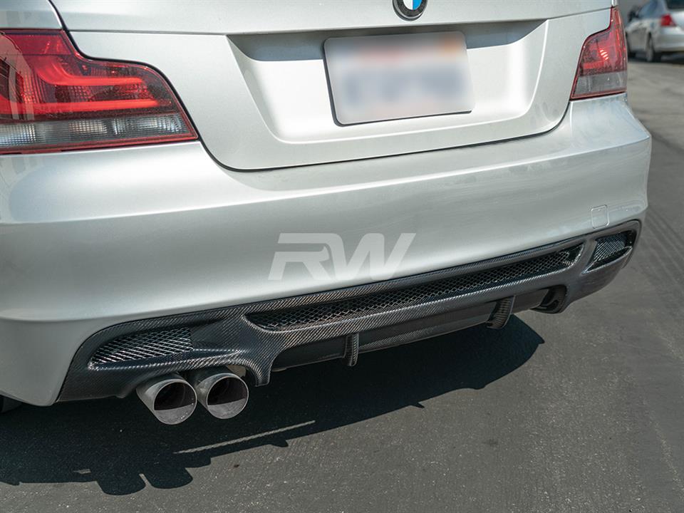 RW Carbon BMW E82 E88 Perf. Style Carbon Fiber Diffuser - Image 3
