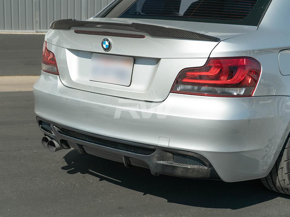 RW Carbon BMW E82 E88 Perf. Style Carbon Fiber Diffuser - Image 5