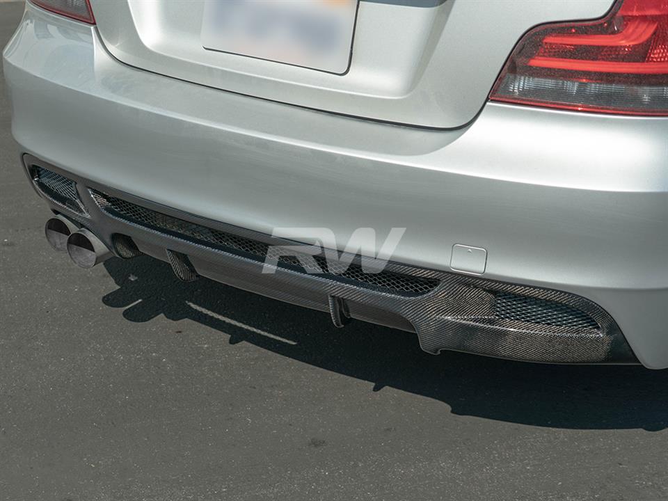 RW Carbon BMW E82 E88 Perf. Style Carbon Fiber Diffuser - Image 6
