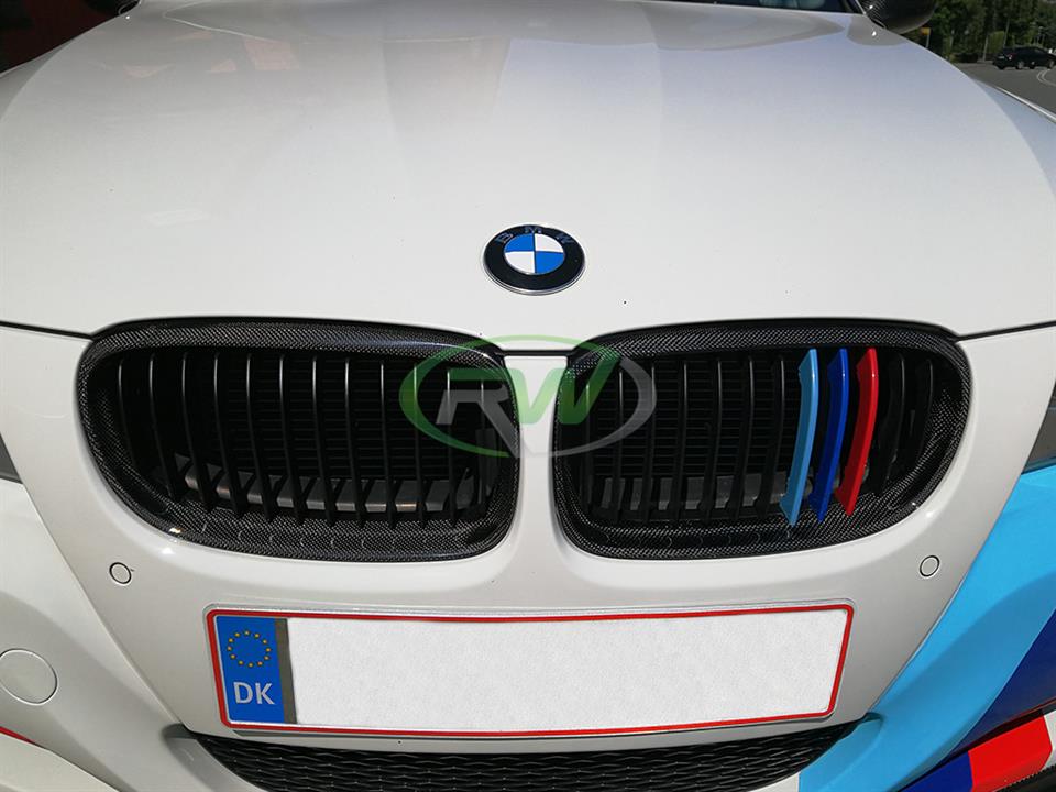RW Carbon BMW E90 E91 LCI Carbon Fiber Front Grilles (5)
