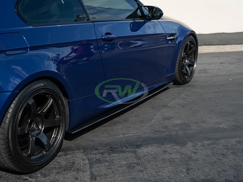 RW Carbon BMW E92 E93 M3 Carbon Fiber Side Skirt Extensions (8)