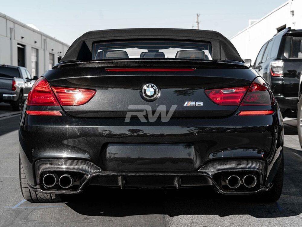 RW Carbon BMW F06 F12 F13 M6 3D Style Carbon Fiber Diffuser - Image 3