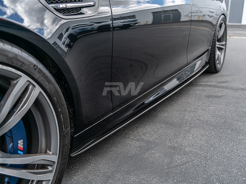 RW Carbon BMW F10 F11 CF Performance Style Side Skirt Extensions (4)