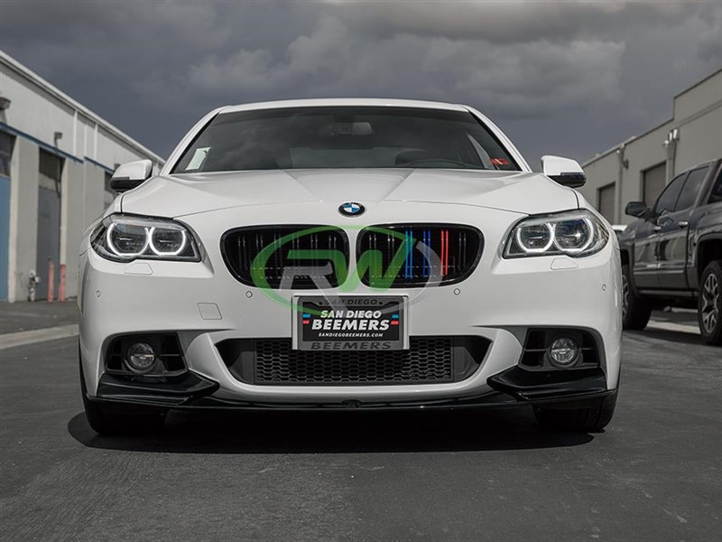 RW Carbon BMW F10 F11 Performance Style Front Lip Spoiler - Image 2