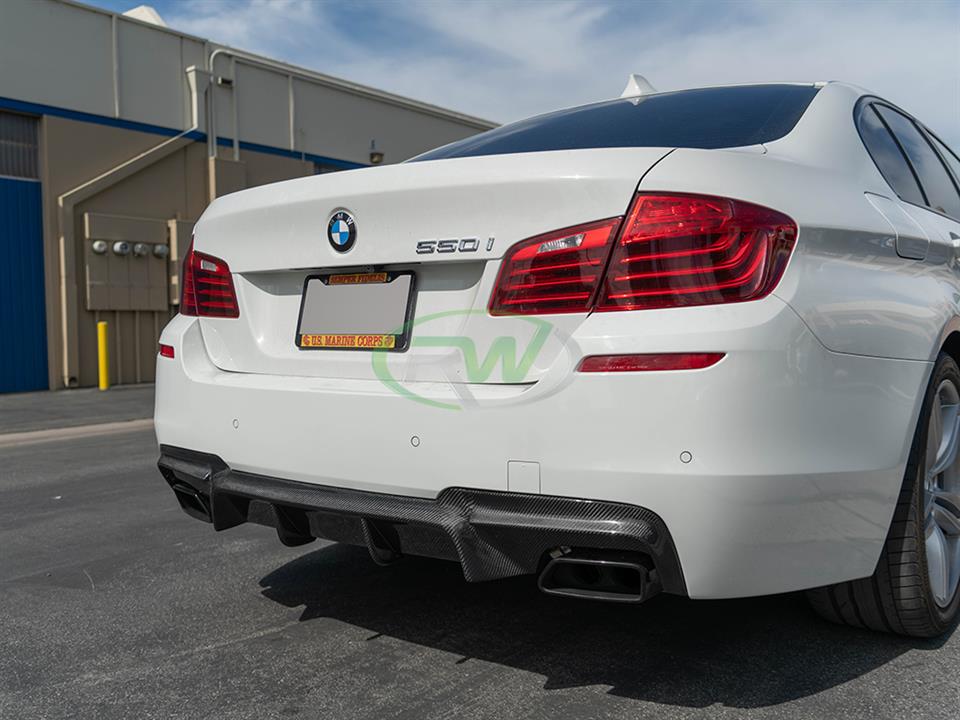RW Carbon BMW F10 M Sport DTM Carbon Fiber Rear Diffuser - Image 11