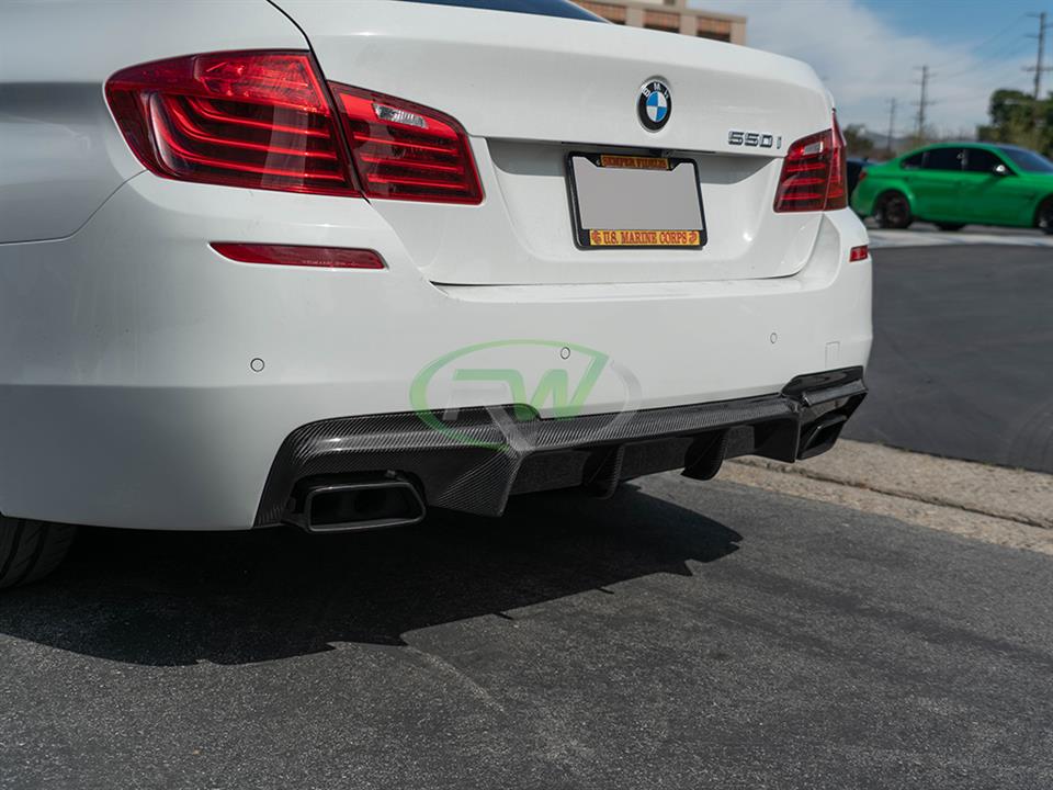 RW Carbon BMW F10 M Sport DTM Carbon Fiber Rear Diffuser - Image 13