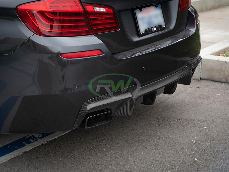 RW Carbon BMW F10 M Sport DTM Carbon Fiber Rear Diffuser - Image 15