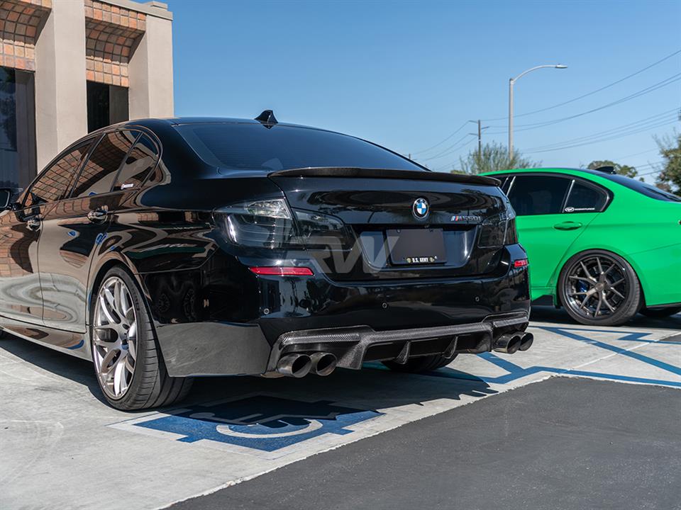 RW Carbon BMW F10 M Sport DTM Carbon Fiber Rear Diffuser - Image 3