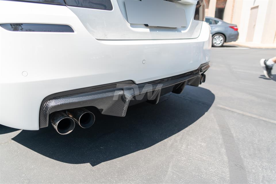 RW Carbon BMW F10 M Sport DTM Carbon Fiber Rear Diffuser - Image 6