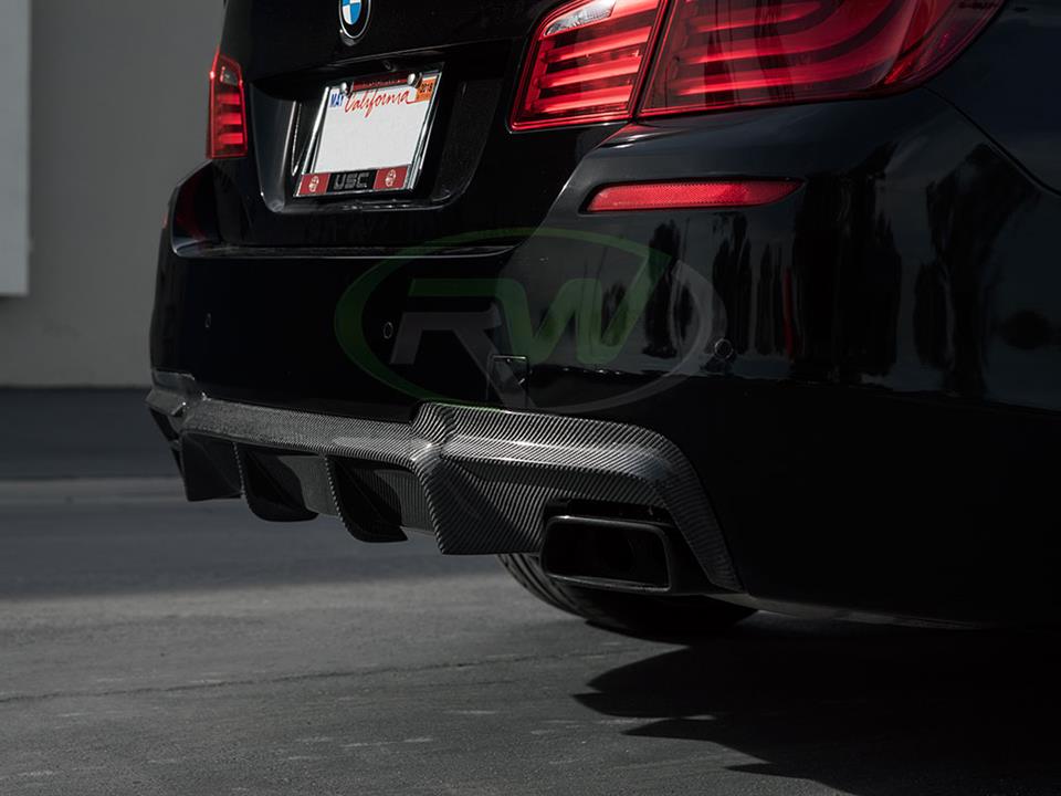 RW Carbon BMW F10 M Sport DTM Carbon Fiber Rear Diffuser - Image 8