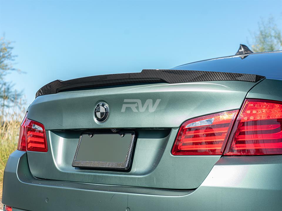 RW Carbon BMW F10 M4 Style Carbon Fiber Trunk Spoiler (1)
