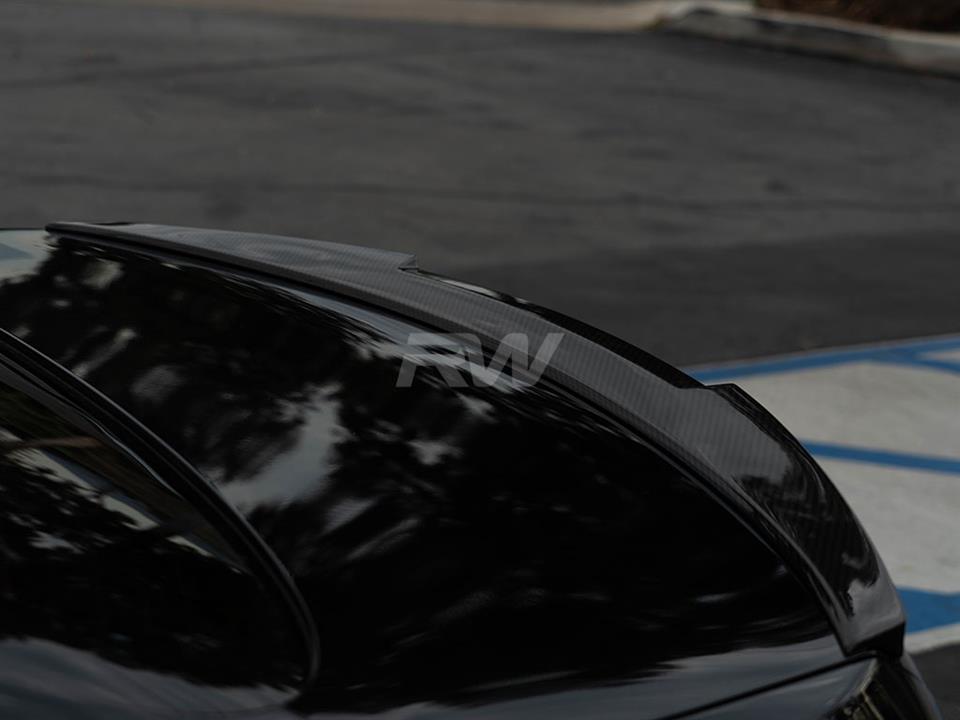 RW Carbon BMW F10 M4 Style Carbon Fiber Trunk Spoiler (10)